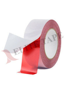 Elite 526R is a double coated red polyester film tape with an aggressive rubber adhesive system. This product was designed to easily identify splices in paper, films and a variety of hard to adhere to surfaces including coated paper and board. It has a quick stick adhesive with high initial tack. Excellent adhesion. Red color assists in easy identification. 526R Double Coated Film Tape is an alternative to: ITC 703R, ATP DC-1511, ATP DC-1503, Tesa 64621, Venture 1162, 3M-9576